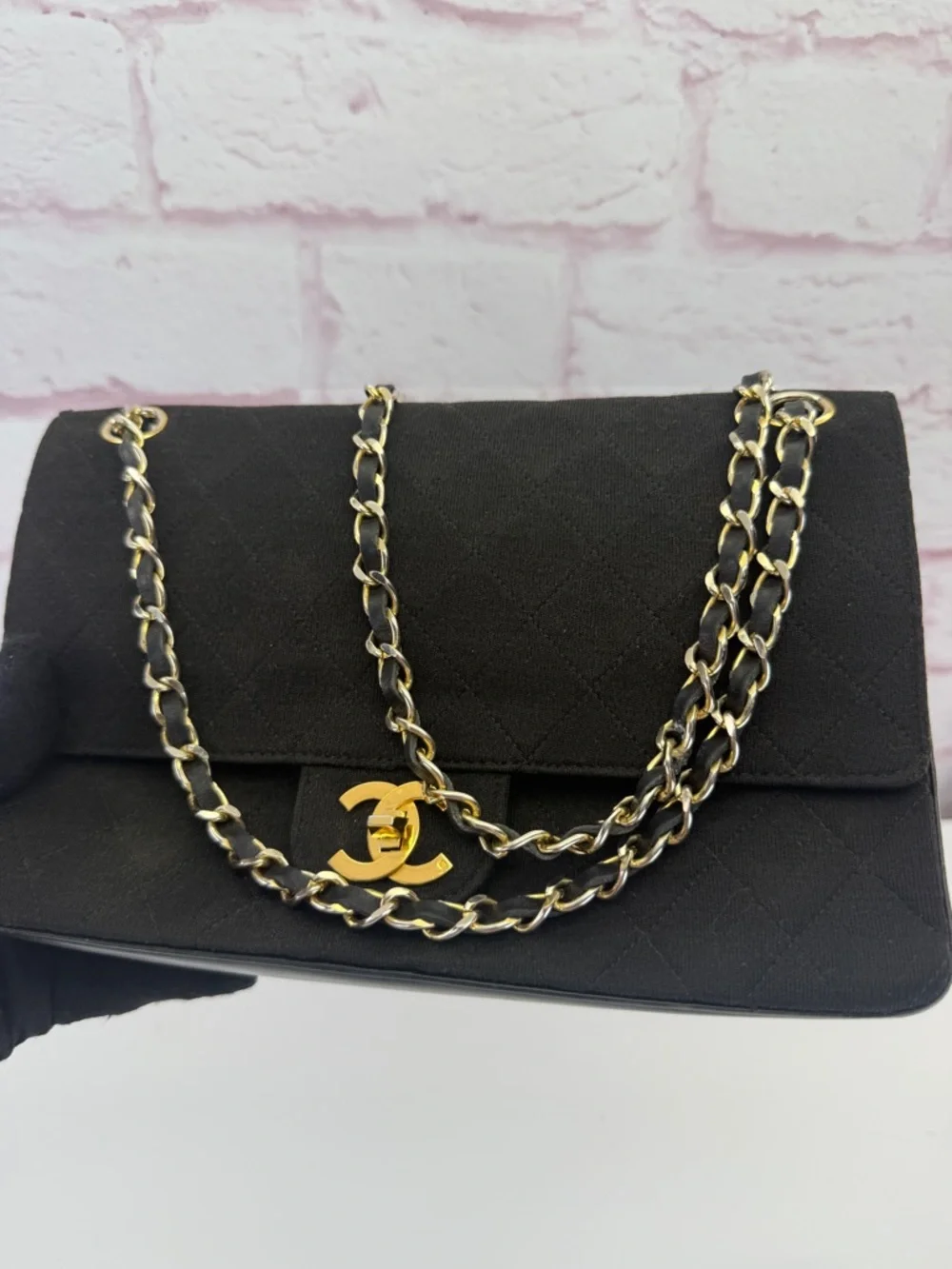 Chanel Classic Medium Jersey Double Flap Bag